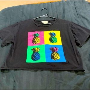 Colorful pineapple crop top